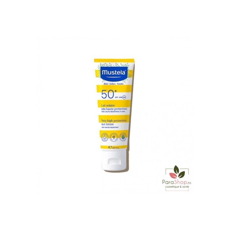 MUSTELA 50+LAIT BEBE WATERPROOF 40ML