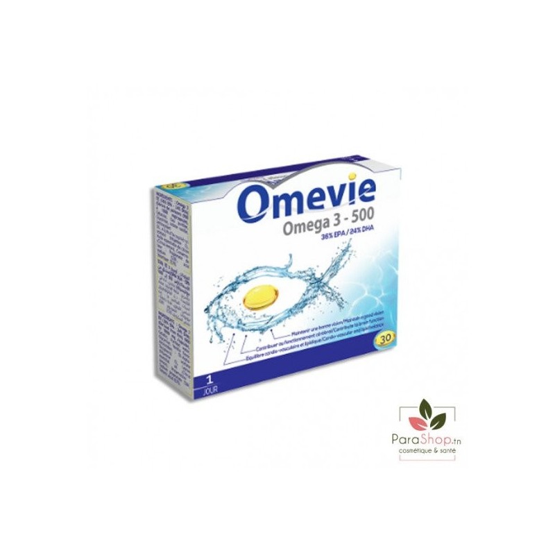 VITAL OMEVIE OMEGA 3 - 500 GELULES Boite 30
