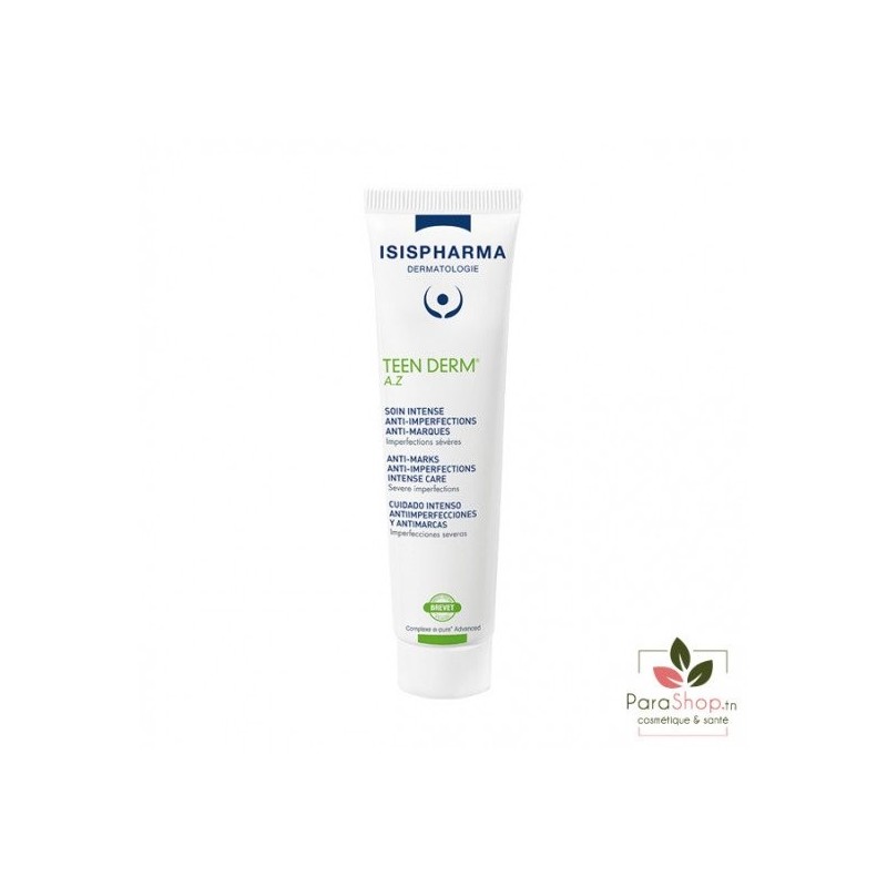 ISISPHARMA TEEN DERM A-Z SOIN INTENSE PEAUX A TENDANCE ACNEIQUE 30ML