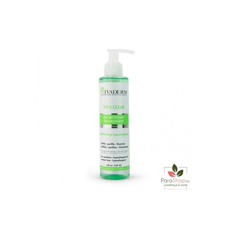 RIVADERM RIVA CLEAR GEL NETTOYANT ECLAIRCISSANT 150ML