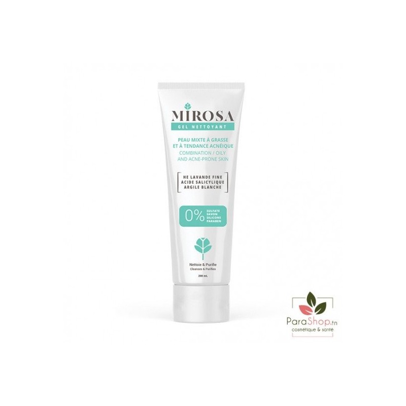 MIROSA GEL NETTOYANT PEAU MIXTE A GRASSE 200M