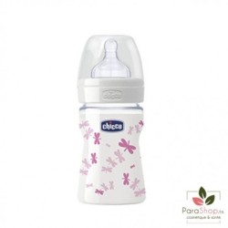 CHICCO BIB PLASTIC 150ML ROSE 286111