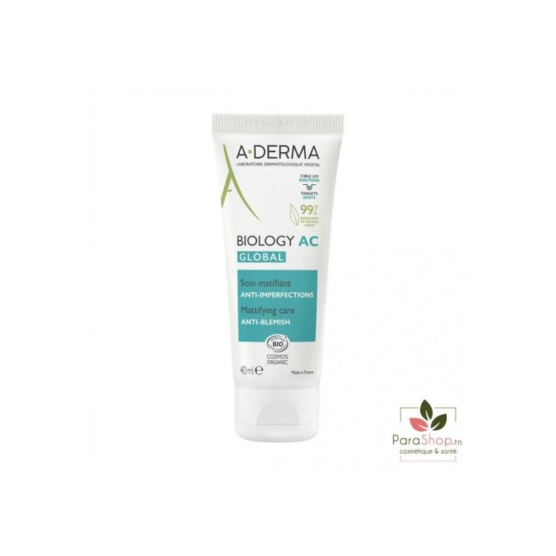 ADERMA BIOLOGY AC GLOBAL Soin matifiant AntiImperfections 40ML