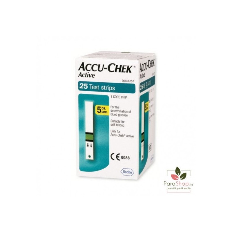 ACCUCHEK ACTIVE bandelettes 25